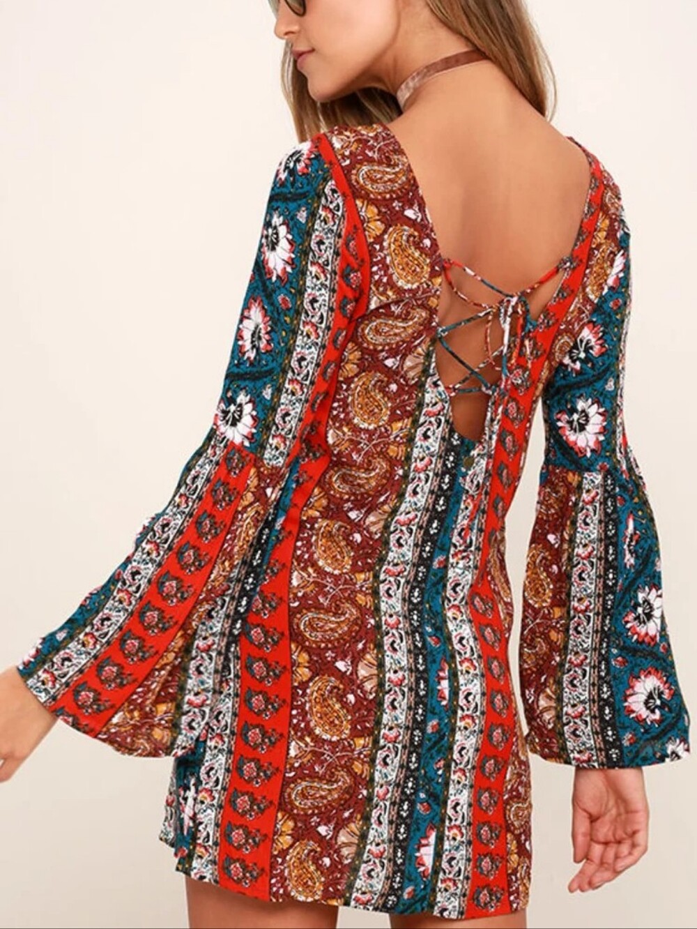 Billabong Rainy Roads Teal Print Dress